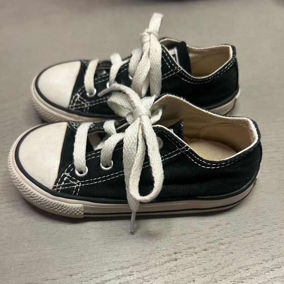 Converse All Star Infant/Toddler Boys Black Shoes~Size 8 Set Of 2 - Picture 2 of 16
